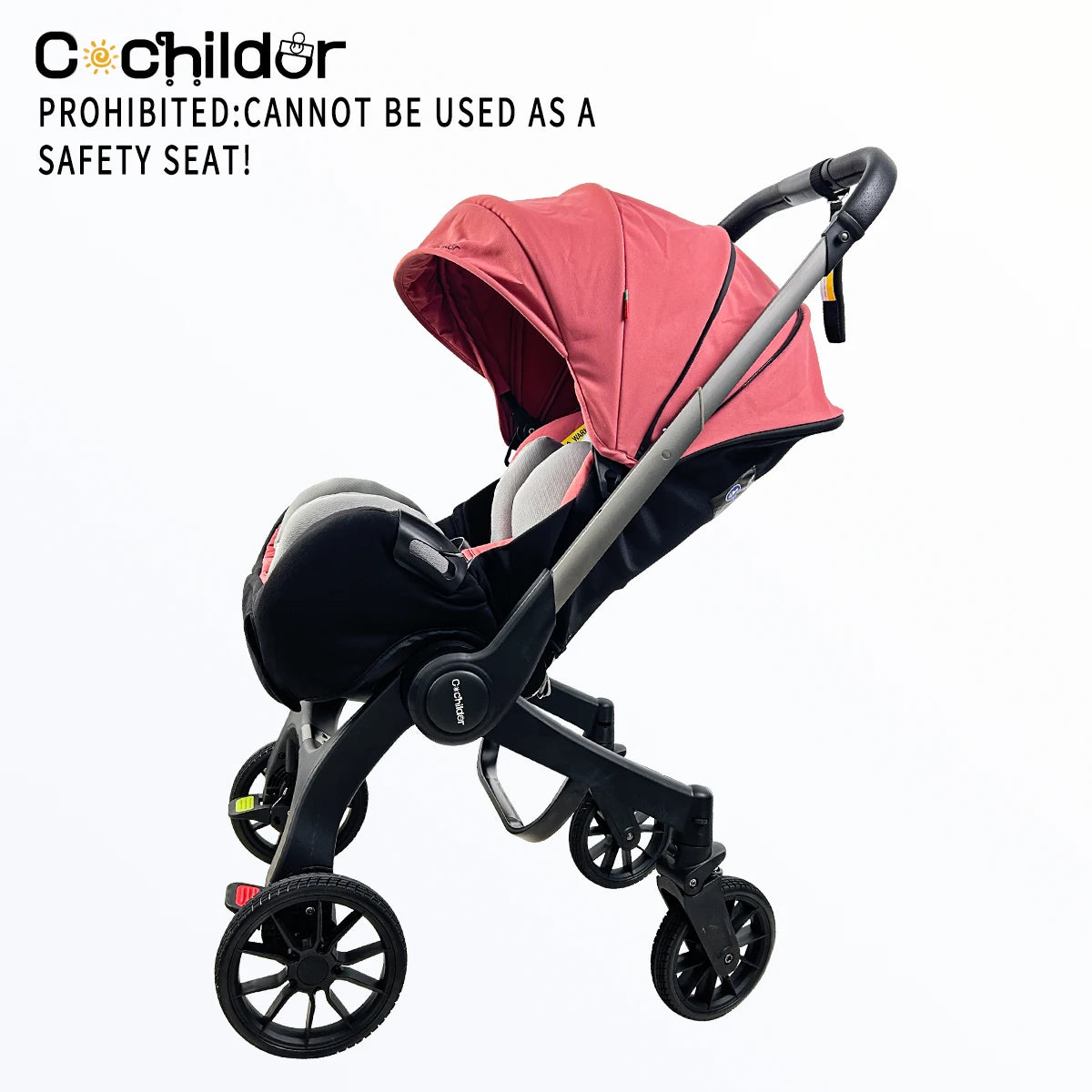 Newborn travel car, lightweight and foldable, adjustable handle, can be pushed in both directions, Can Be Used As A Mother's Da