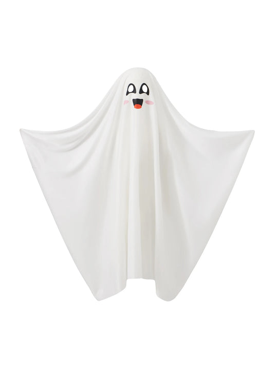 Adorable Toddler Halloween Costume Spooky Ghost Poncho for Fancy Dress Party Cosplay - Creative and Cute Ghost Cloak