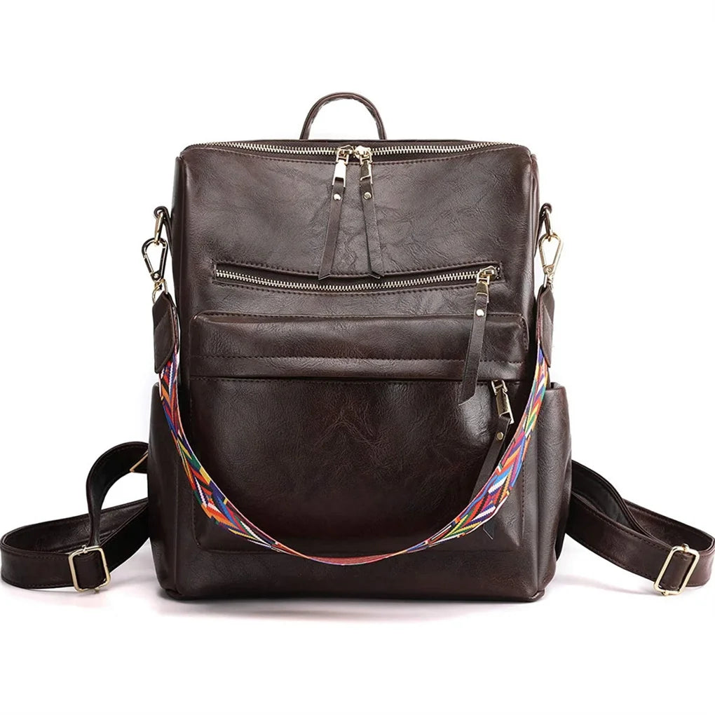 Women's Fashion Backpack Purses Multipurpose Design Handbags and Shoulder Bag Pu Leather Women Backpack School Bag