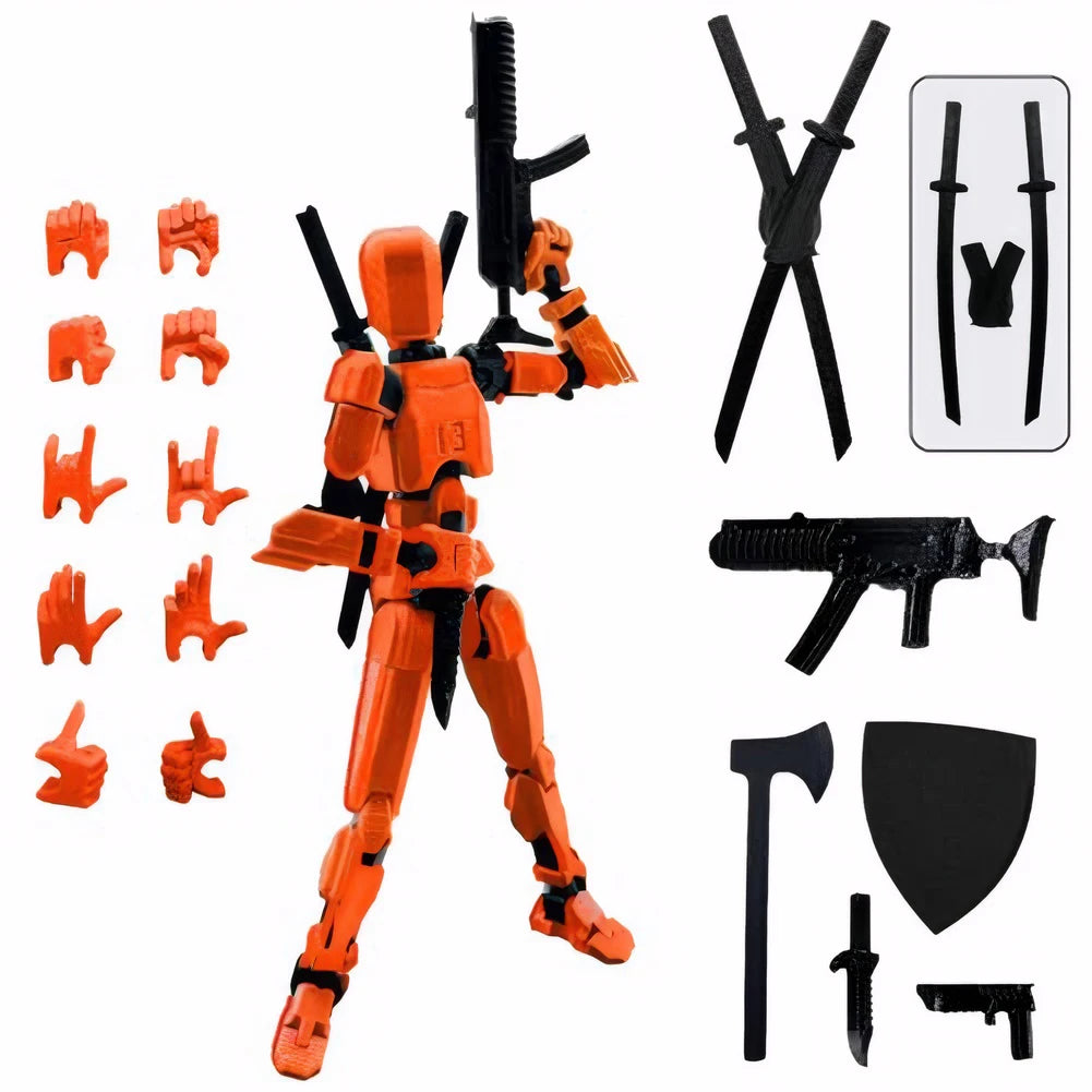 13 Robot Action Figure with Multiple Accessories Multi-Jointed Action Figures Action Figure Dummy Desk Decoration Gifts for Him