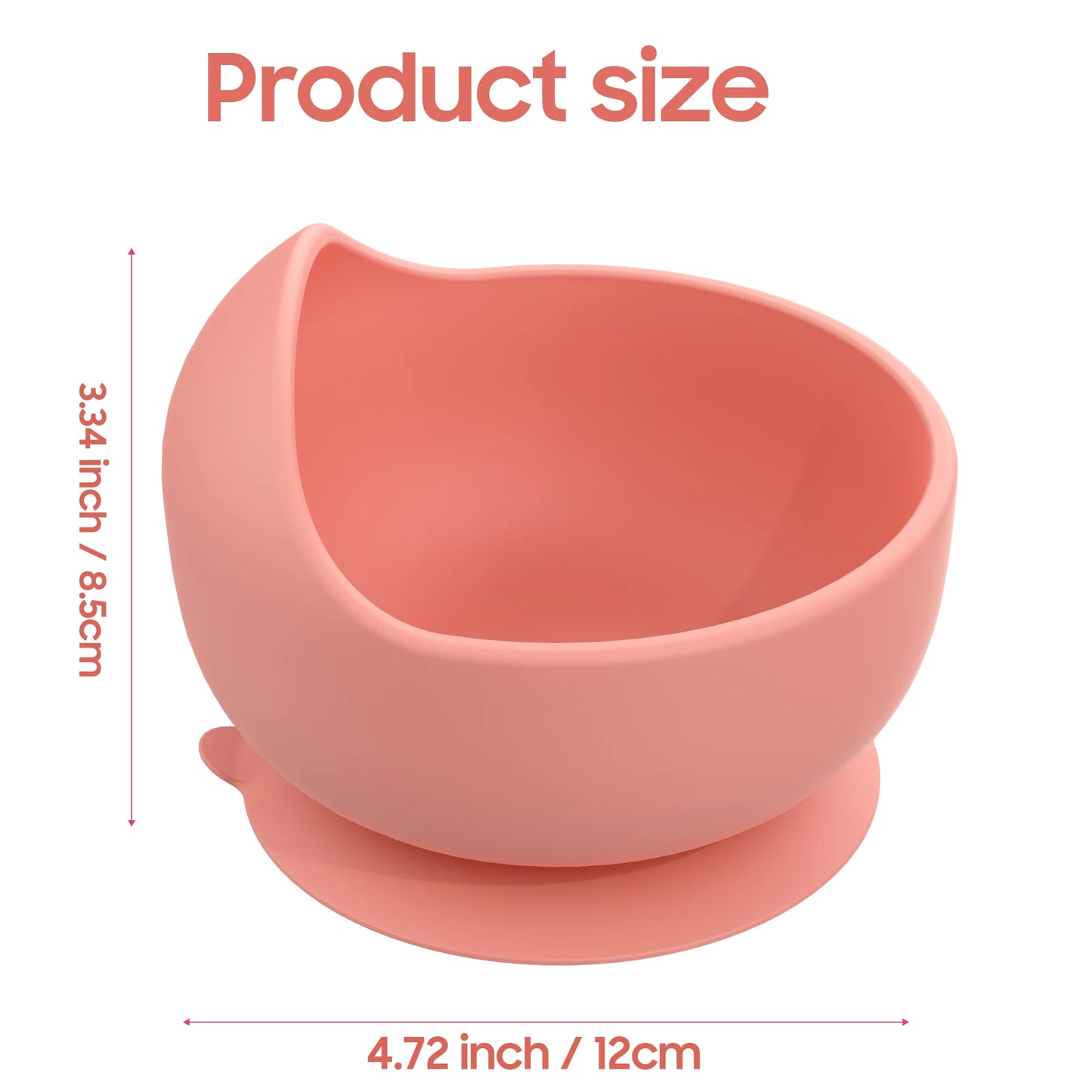 Suction Bowls for Baby & Toddlers Silicone Feeding Supplies - Dishwasher & Microwave Safe Infant Dinnerware Extra Strong Base