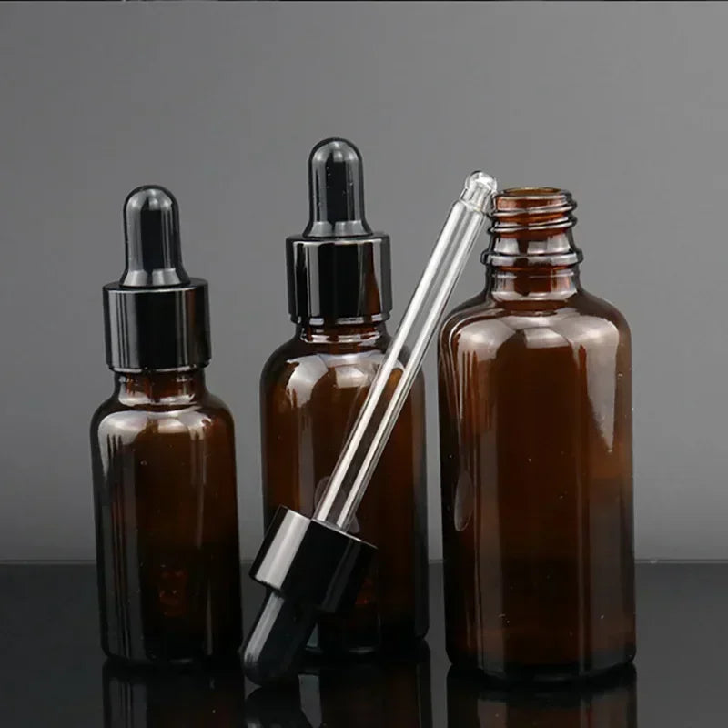 28PCS 30ml/50ml Essential Oil Glass Aromatherapy Liquid Drop for Massage Pipette Bottles Refillable Gold Silver Black Dropper