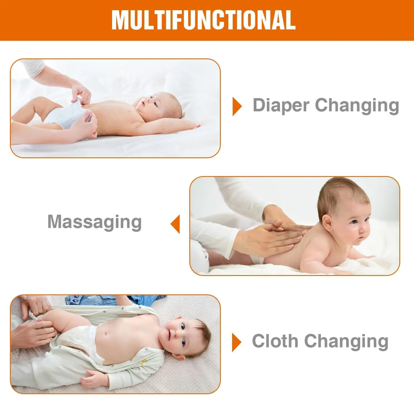 Changing Table Dresser, Baby Classic Nursery Dresser with 5 Drawers and 2 Shelves, Multi-Functional Baby Changing Table