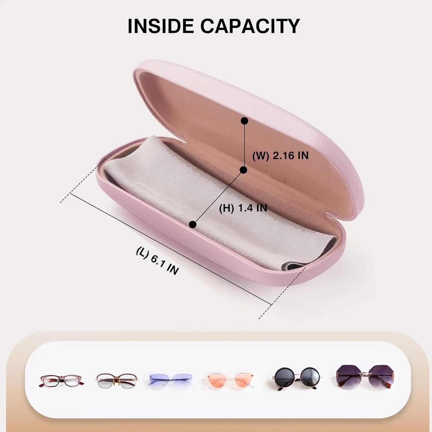 Glasses Case Hard Shell Leather Glasses Case Sunglasses Glasses Case