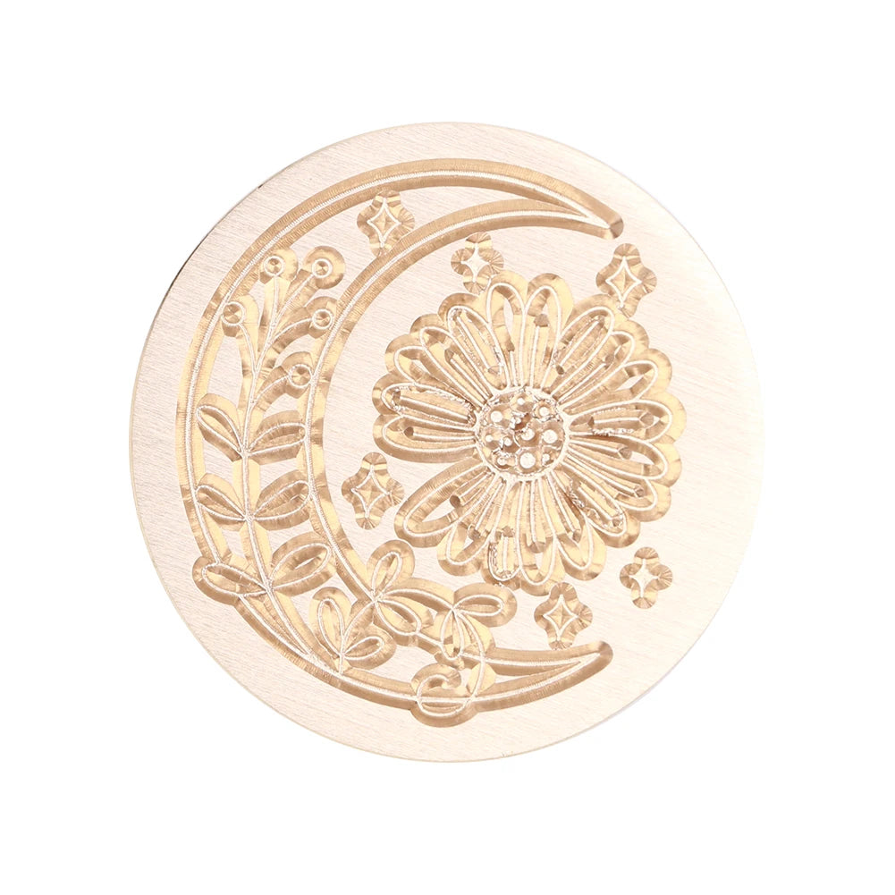 Sealing Stamp Brass Heads Solid Small Exquisite Decorative Crafts Tool Wood Retro Wax Stamping Girls Birthday Party Gift