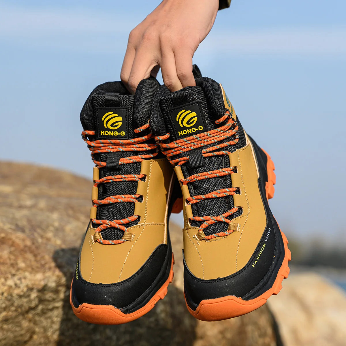 Mens Work Boots Steel Toe Safety Sneakers with Metatarsal Guard Slip-Resistant Puncture-Resistant Sole for Warehouse & Delivery