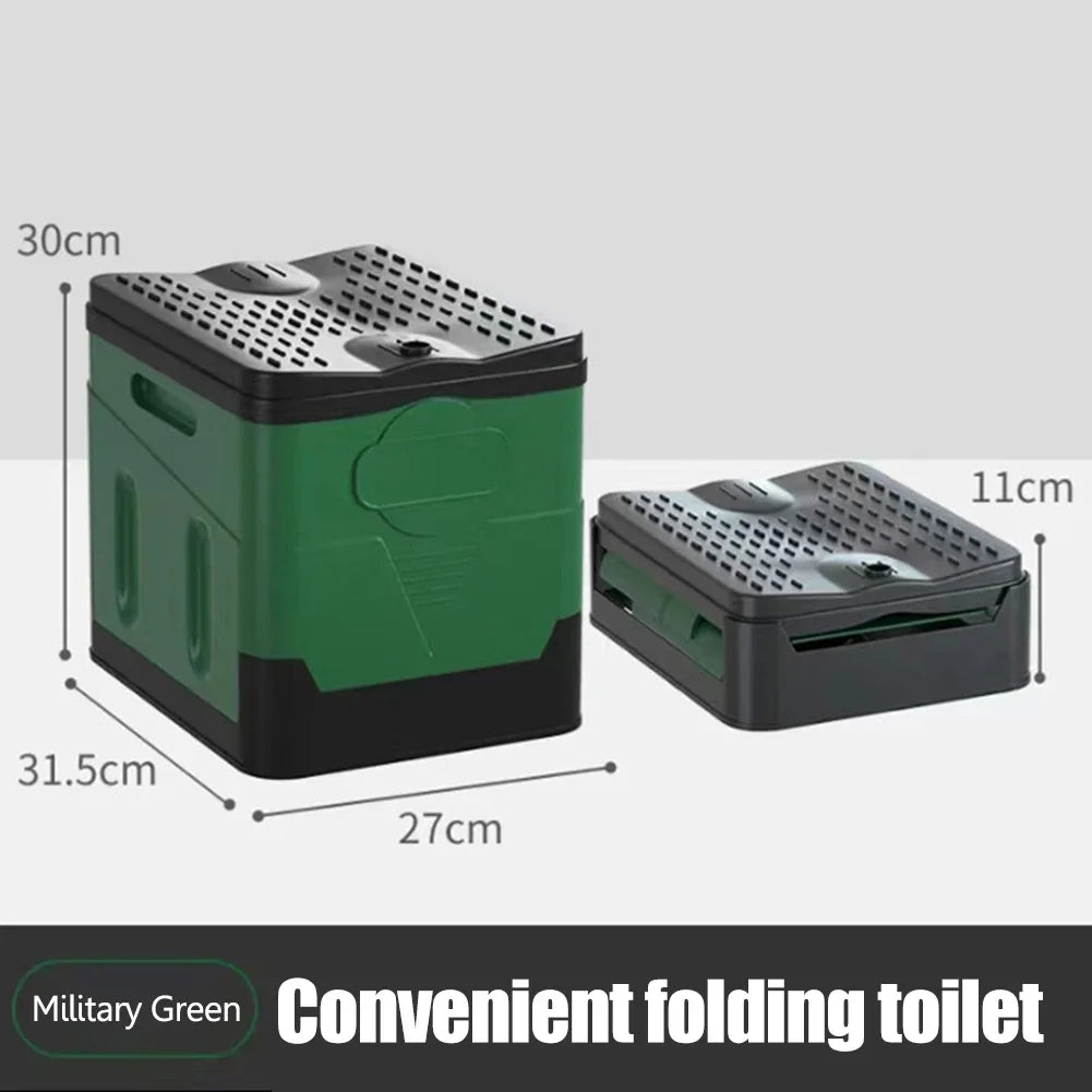 Movable Toilet Portable Multifunction Bedpan Strong Bearing Capacity Reusable Trash Can Self-driving Travel Supplies