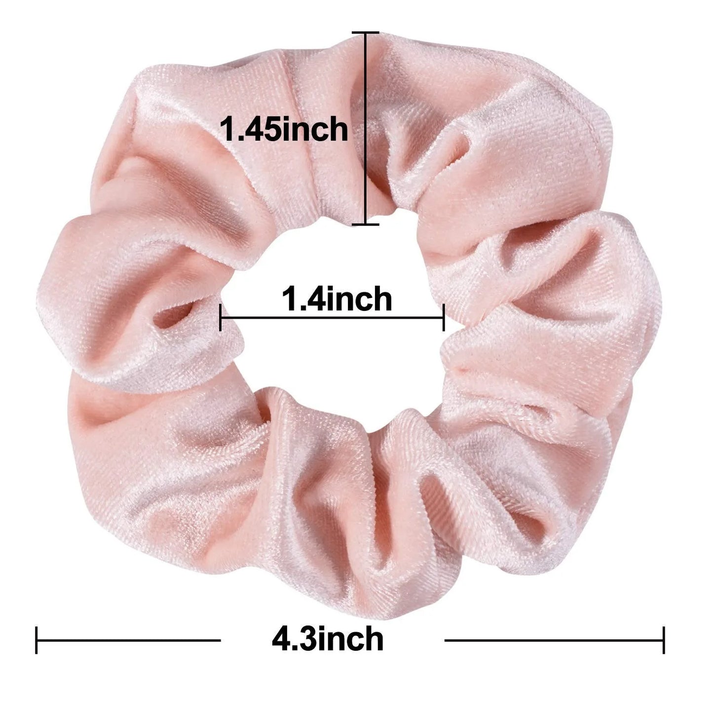 12Pcs Blush Theme Scrunchies Velvet Elastics for Women Pink Bobbles Soft Lovers Scrunchy Classic Gifts for Teenage Girls