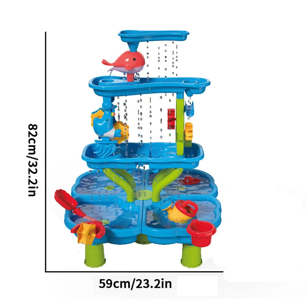 Tier Kids Sand Water Table Summer Beach Children DIY Parent-child Interactive Outdoor Garden Bunker Children's Beach Toys Set
