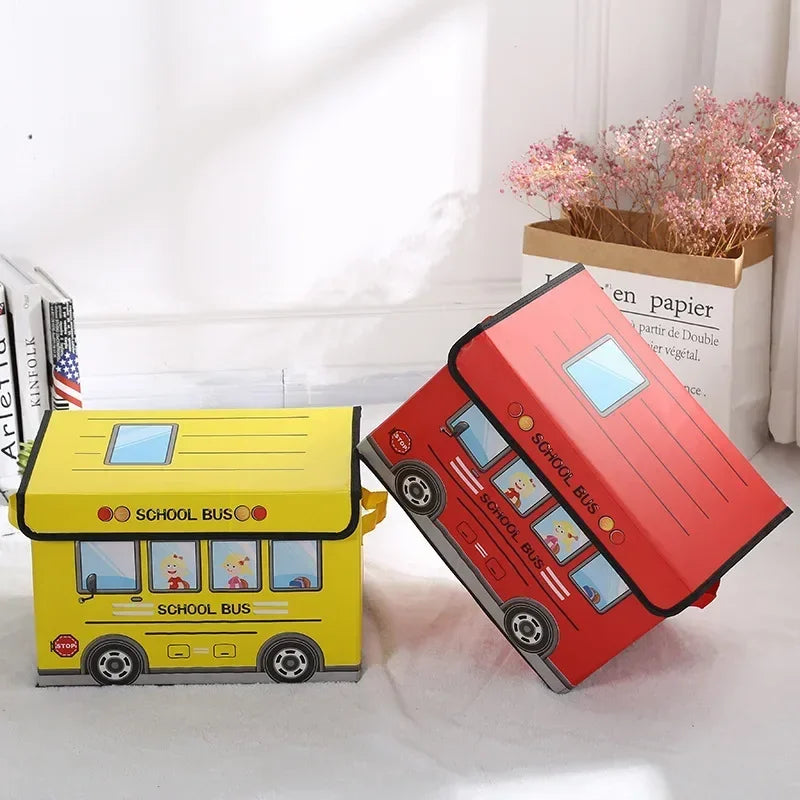 cartoon car storage box foldable clothes integral box non-woven film covered toy sundry storage box storage organizer