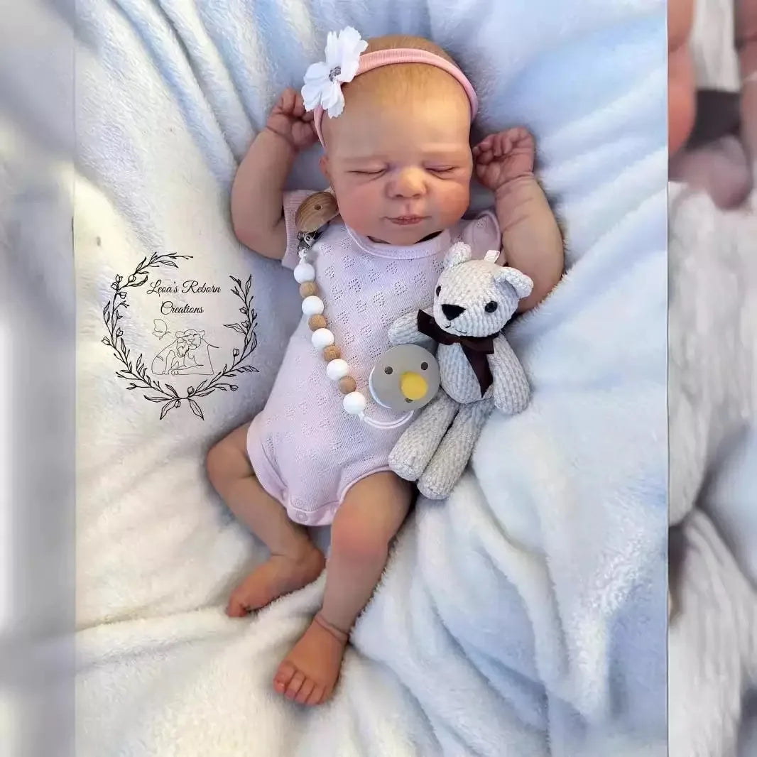 18inch Reborn Baby Girl Doll Pascale Soft Cuddly Body Hand Detailed 3D painting with Visible Veins Gifts for Girls Collectible