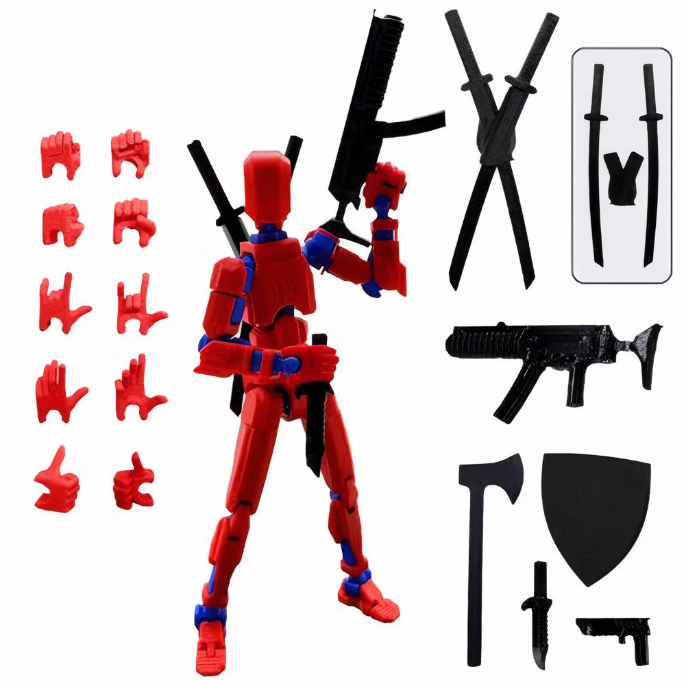 13 Robot Action Figure with Multiple Accessories Multi-Jointed Action Figures Action Figure Dummy Desk Decoration Gifts for Him