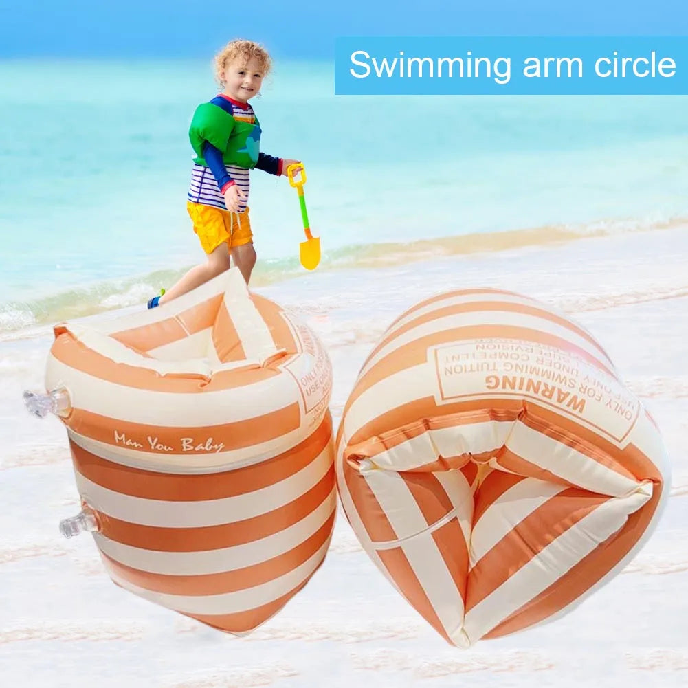 2Pcs Arm Swimming Rings Kids Adult Arm Float Rings Arm Bands Kids Swim Arm Floaties Toddler Inflatable Swimming Accessories
