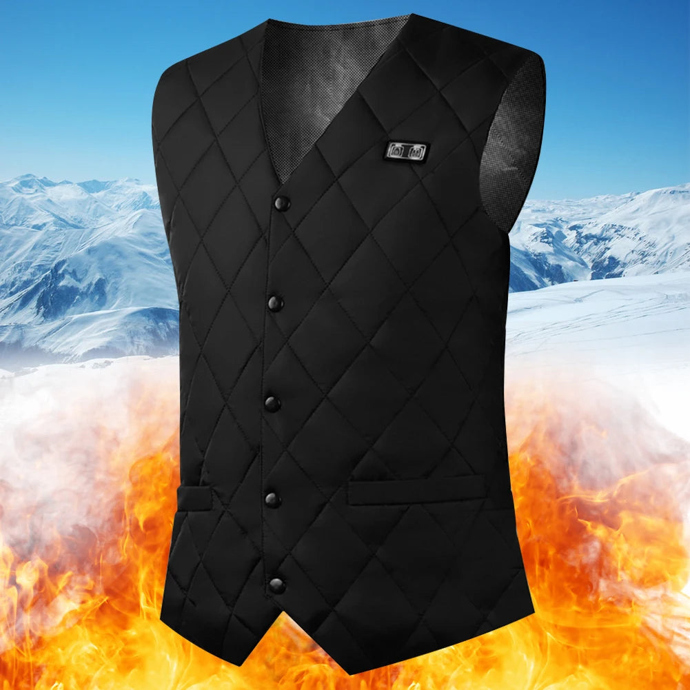 16 Areas Heated Vest USB Infrared Heating Vest Jacket Unisex Winter Electric Heated Vest Outdoor Sports Hiking Oversized M-6XL