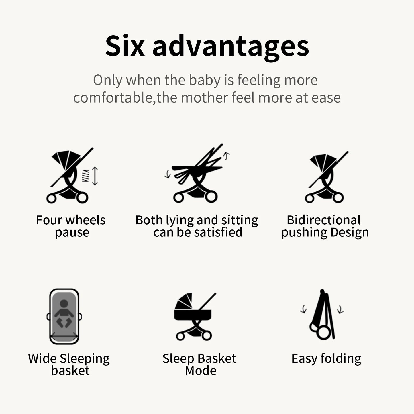 Luxury Portable Travel Pram 3 in 1Baby Stroller High Landscape Baby Pushchair Baby Travel Stroller Newborn Stroller