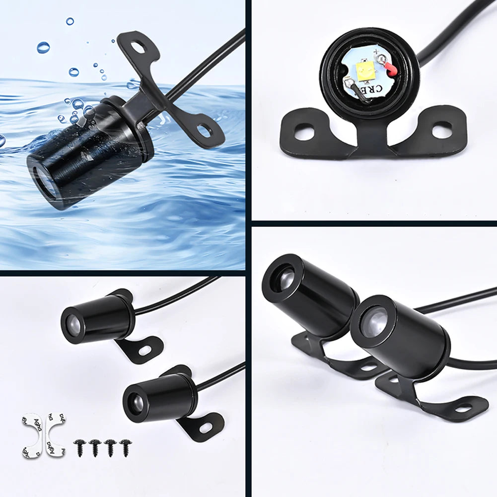 2Pcs LED Welcome Light For Motorcycle Angel Wings Projection Lights 8-30V Motorcycle Modified Decorative Light Wing Laser Lights