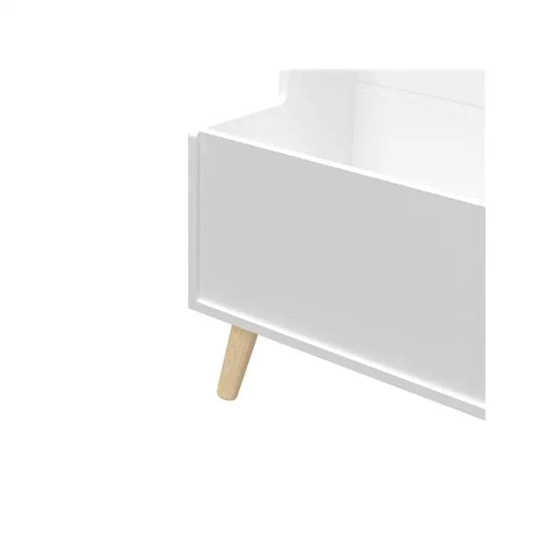 White Kids Bookshelf and Organizer for Books, Magazines, and Toy Storage Cabinet