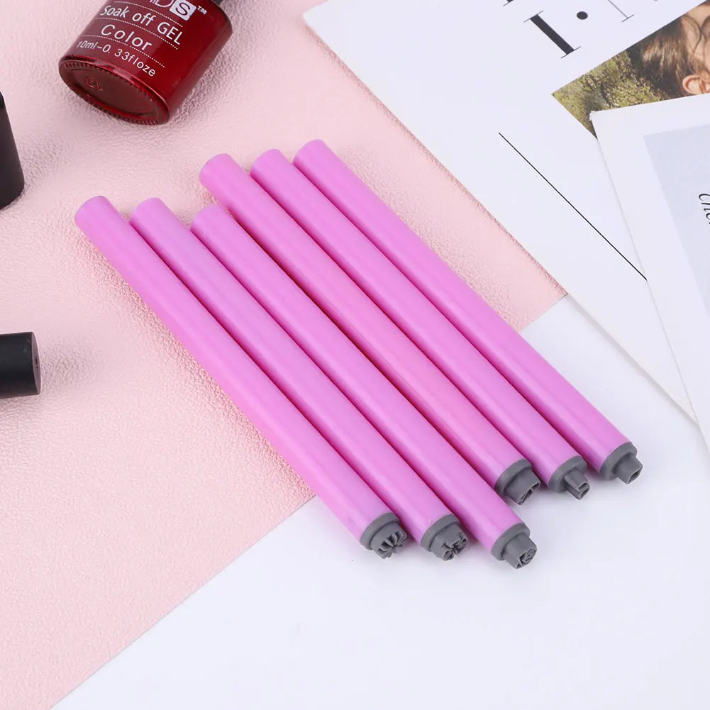 6PCS Nail Art Stamp Pen Set with Simple Design Nail Stamp Pen DIY Nail Art Tools Easy To Use for Girls and Women Home DIY
