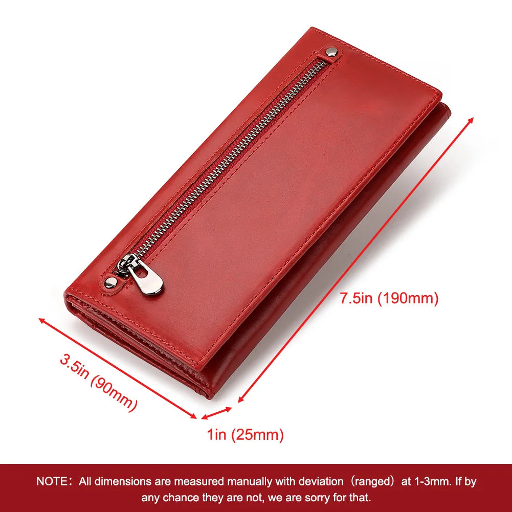 HUMERPAUL Fashion Wallet For Women Luxurious Leather Ladies Long Cell Phone Handbag Multi-Function Casual Cards Holder   ﻿