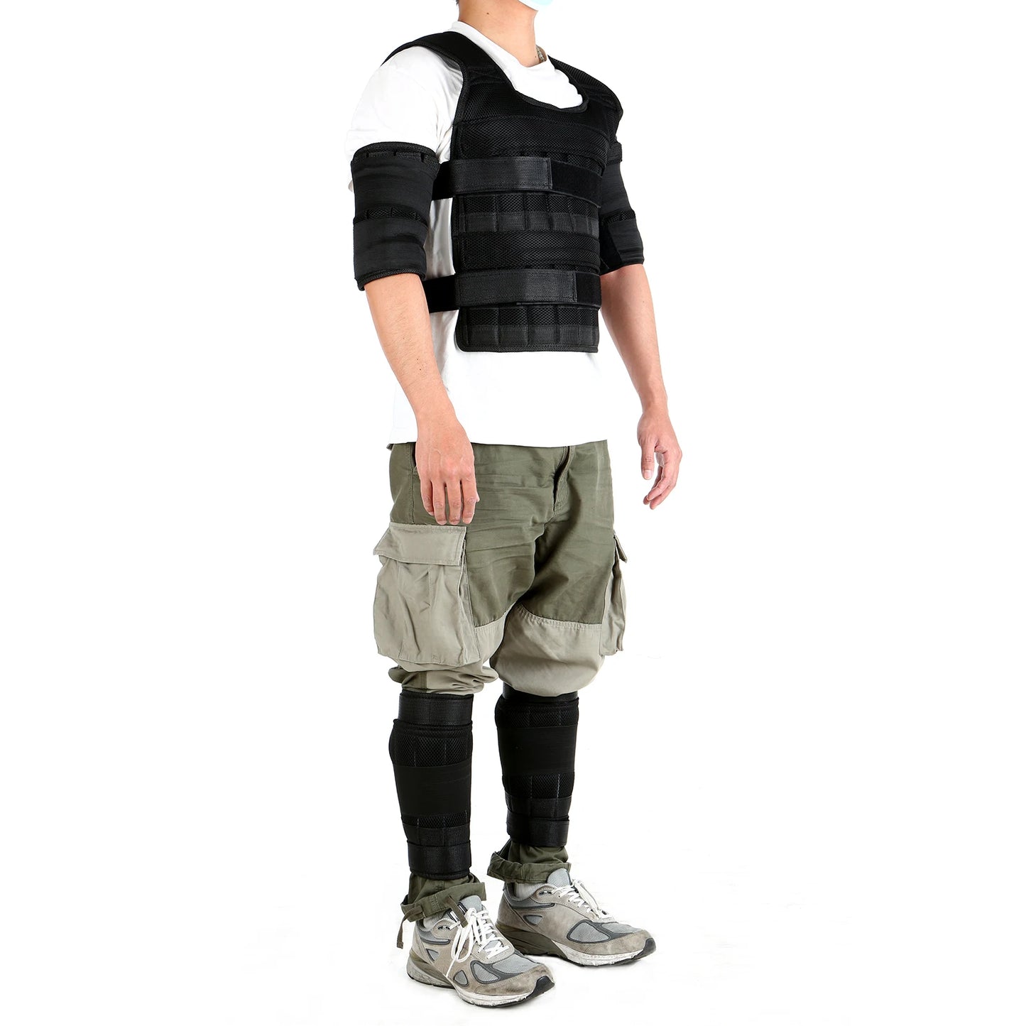 Max Loading 15kg/35kg Adjustable Vest Weight Exercise Weight Loading Cloth Strength Training with 6kg Leg Weight 5kg Arm Weight
