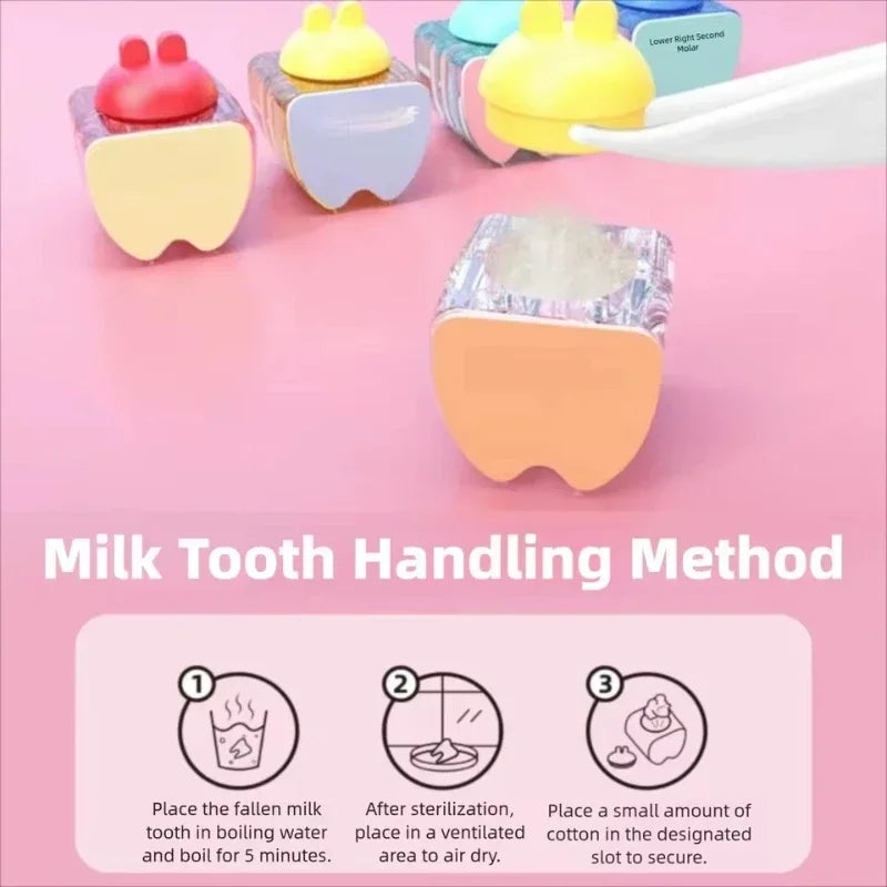 New Cute Baby Tooth Box Creative Durable Teeth Collection Box Milk Teeth Storage Baby Souvenirs