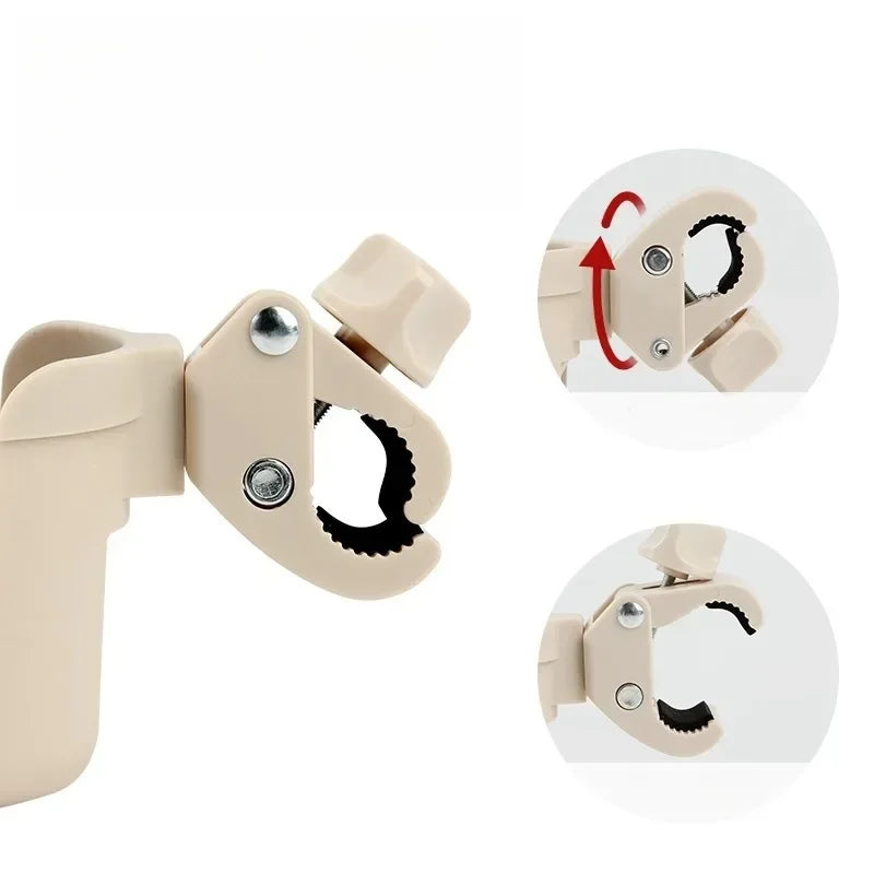 Anti-Slip 2 in 1 Universal Cup Holder for Bicycle and Stroller with Phone Stand Water Bottle Organizer Durable Plastic Design