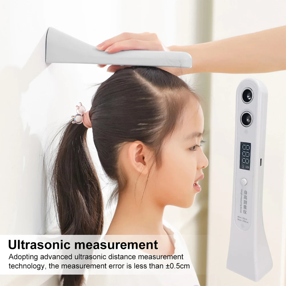 Ultrasonic Height Measuring Ruler Household High Accuracy LED Display Digital Body Height Measuring Meter for Adults Kids