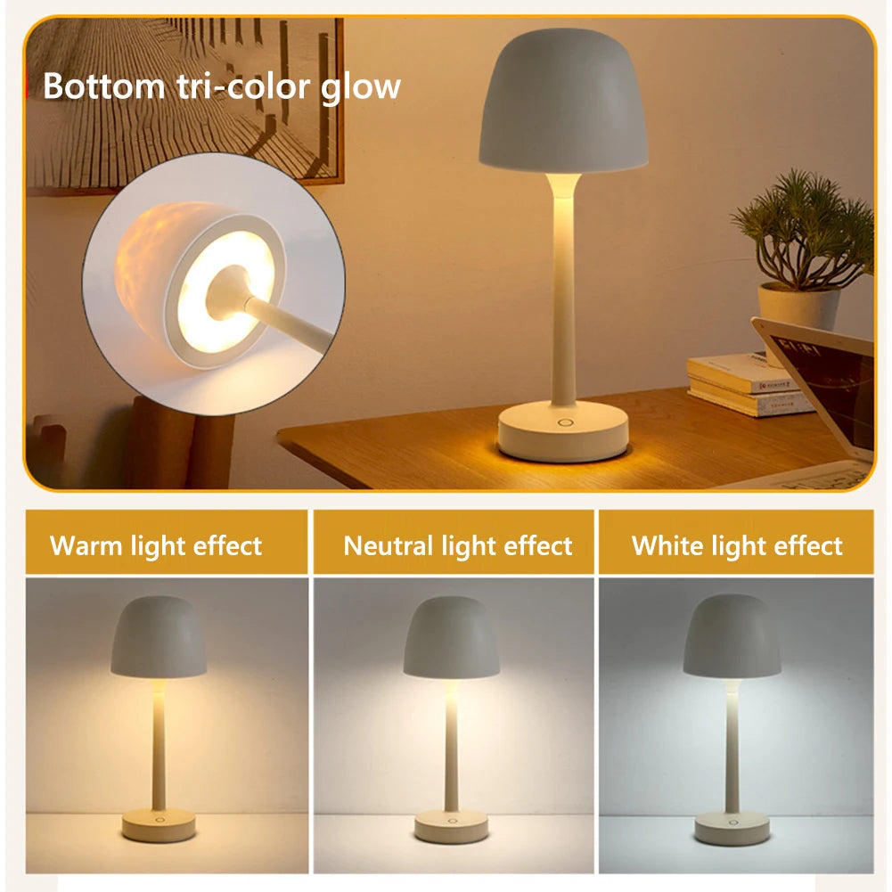 Water Ripple Lamp Rechargeable Night Light Table Lamp Ocean Wave Projector Lamp for Bedroom Cute Room Decor for Teen Girls