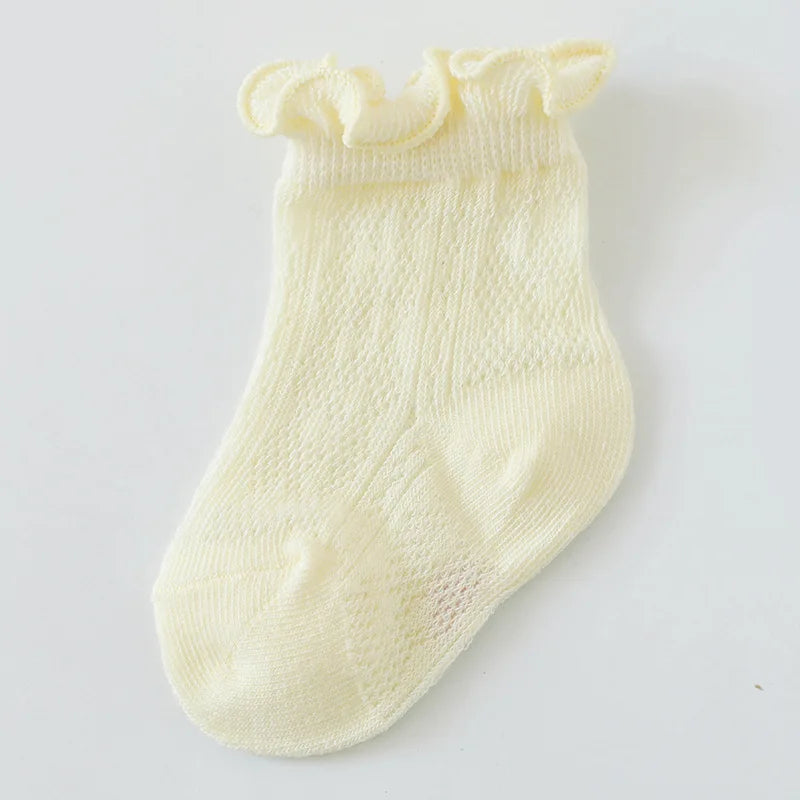 Baby Girls Socks Newborn Accessories Floral Solid Kids Toddlers Gift Clothes Children Infant Stuff Items Lace Mesh Summer