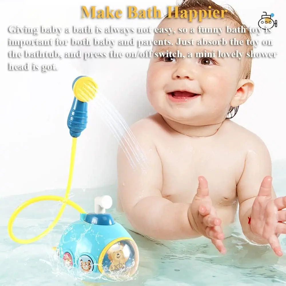 Baby Bath Toys for Kids Electric Submarine Shower Sucker Baby Toys Spray Water Toys Bathtub Toys Sprinkler Baby Shower