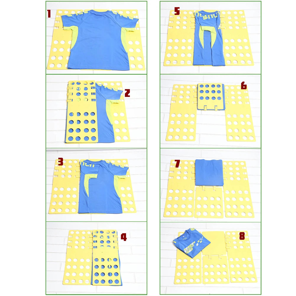 Plastic Shirt Folder  Kids Shirt Folding Board Easy and Fast Laundry Organizer Home Storage Tool for Kid Children