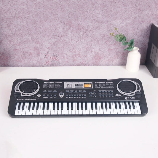61 Keys Black Digital Music Electronic Keyboard Electric Piano Kids Musical Instrument 61 Keys Electronic Keyboard