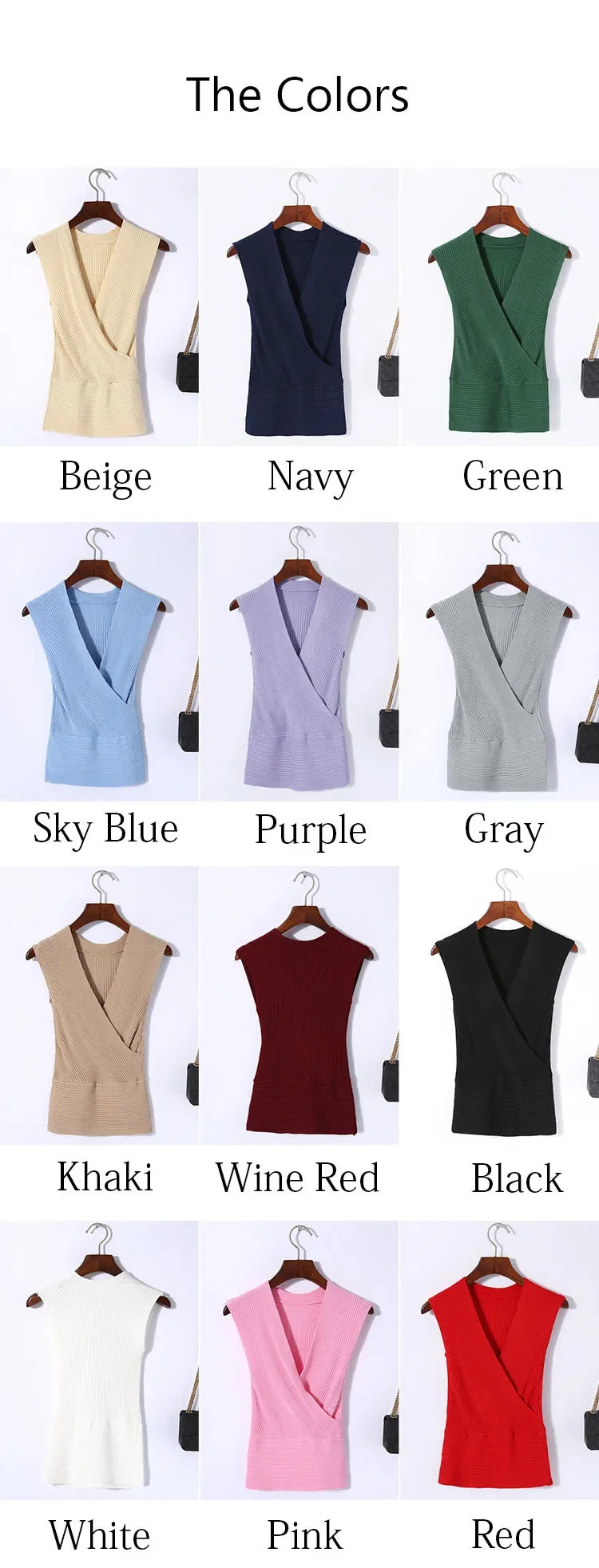 Sexy Deep V Neck Sweater Women 2025 New Womens Clothing Slim Bottoming Large Elastic Knitwear Rib Cotton Sleeveless Top Jerseys