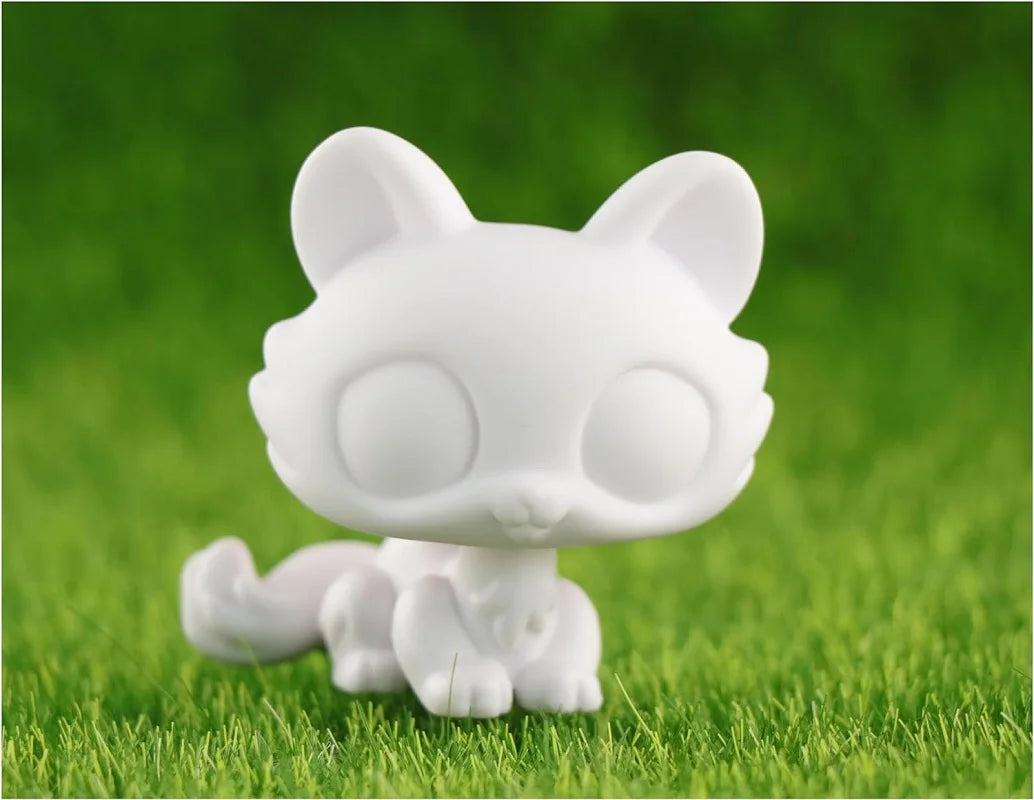 White Base Pet,Lovely Shorthair Cat Collie Husky Action Figure Boys Girls Kids Xmas Gift Best Gift(Click on the option you want)