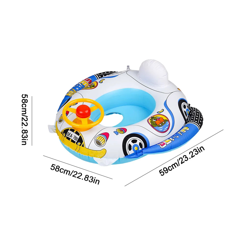 Toddler Swimming Pool Float Seat Boat PVC Baby Swim Float Rings Water Pool Swim Aid  Kids Water  for Girls Boys 3-5 Years