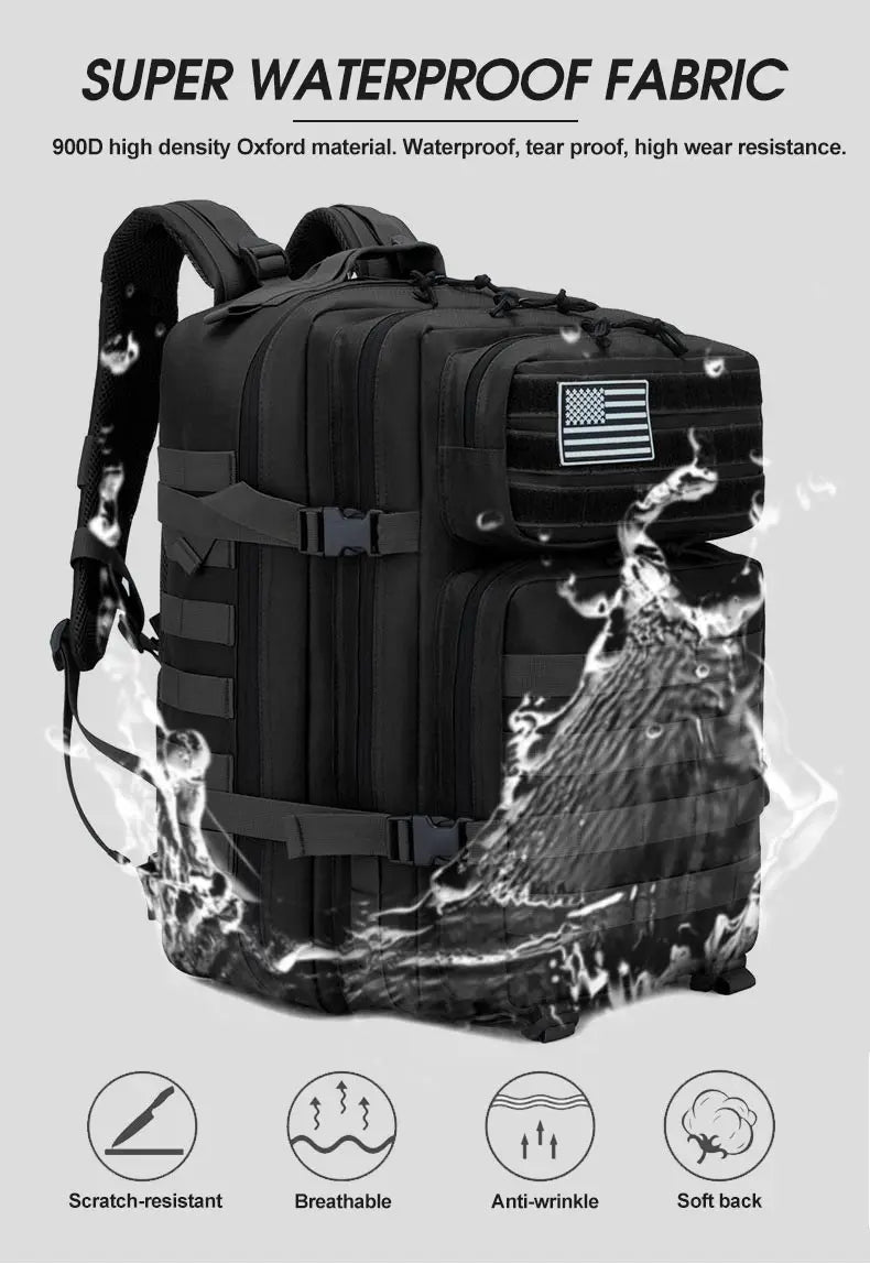 50LHigh capacity Fitness Backpack Hiking Backpack Outdoor Camping Hiking bag perfect for traveling, camping