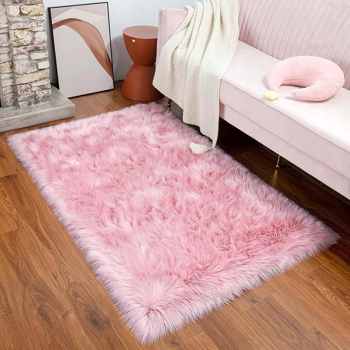 Thicken dense Faux Fur Rug decoration carpets for living room & baby room rugs long plush carpet for Bedroom home decor floor mats