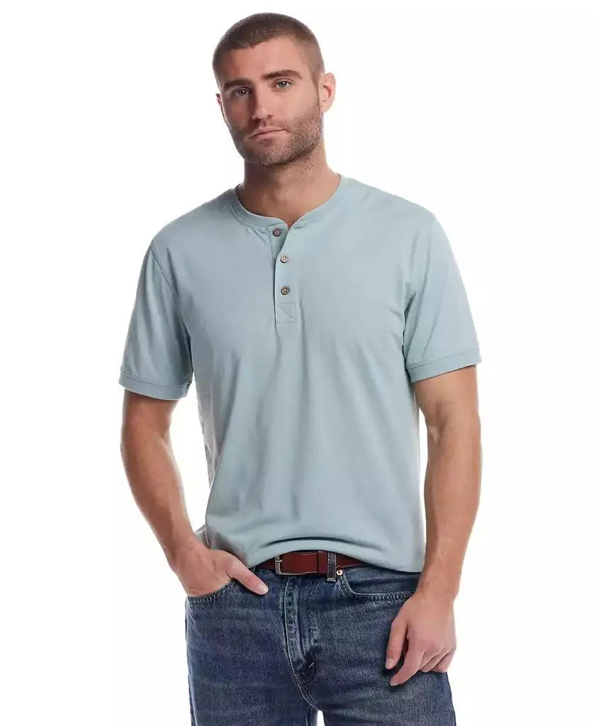 Weatherproof Vintage | Men's Short Sleeve Melange Henley Shirt