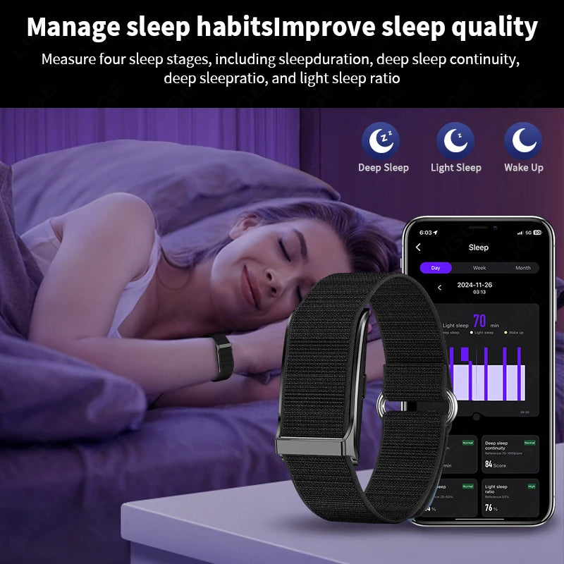 LIGE No Screen Smart Watch Men's Sports Outdoors Fitness Heart Rate Monitor 1ATM Waterproof New Smartwatch For Andrio IOS 2025