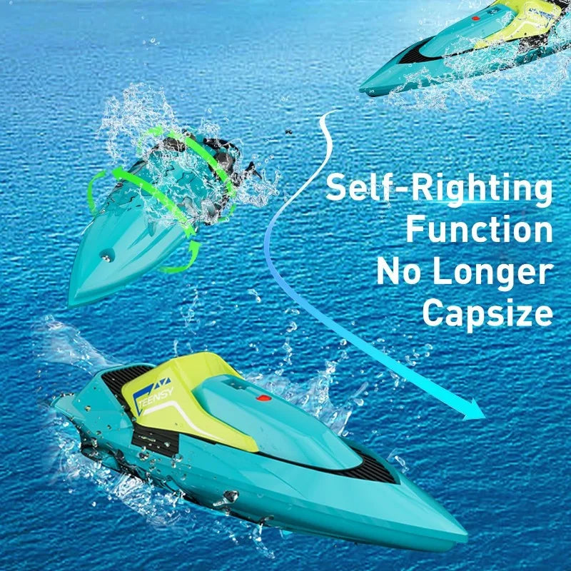 4DRC S5 Blue RC Boat 2 4GHz 20+ MPH Rechargeable Battery Low Alarm Gift for Boys Girls UPS USPS FEDEX123