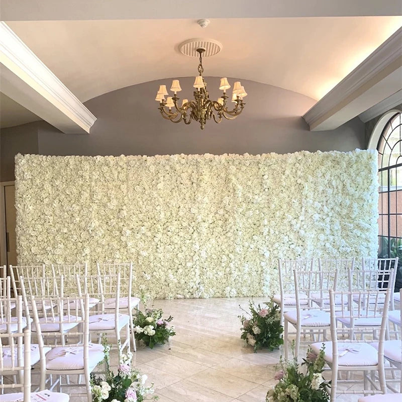 Aritificial Silk Rose Flower Wall Panels Wall Decoration Flowers for Wedding Baby Shower Birthday Party Photography Backdrop