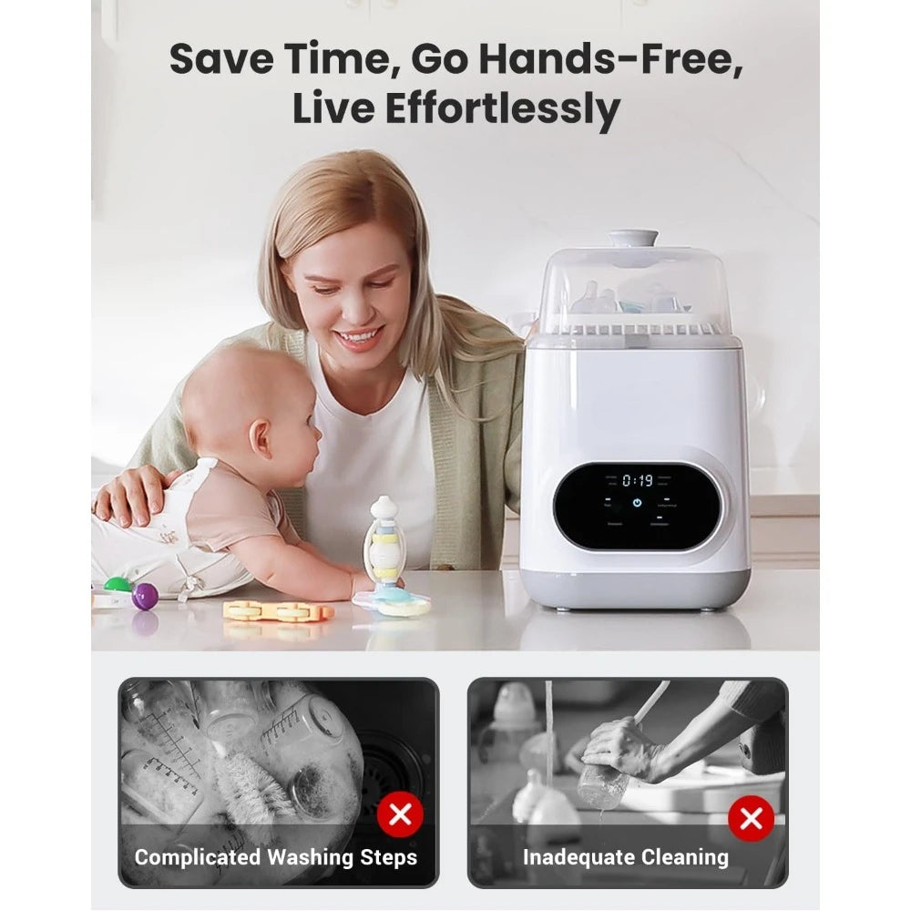 New upgrade- Bottle Washer Pro | All-in-One Bottle Washer and Sterilizer and Dryer | Baby Bottle Washer for Bottles-High quality