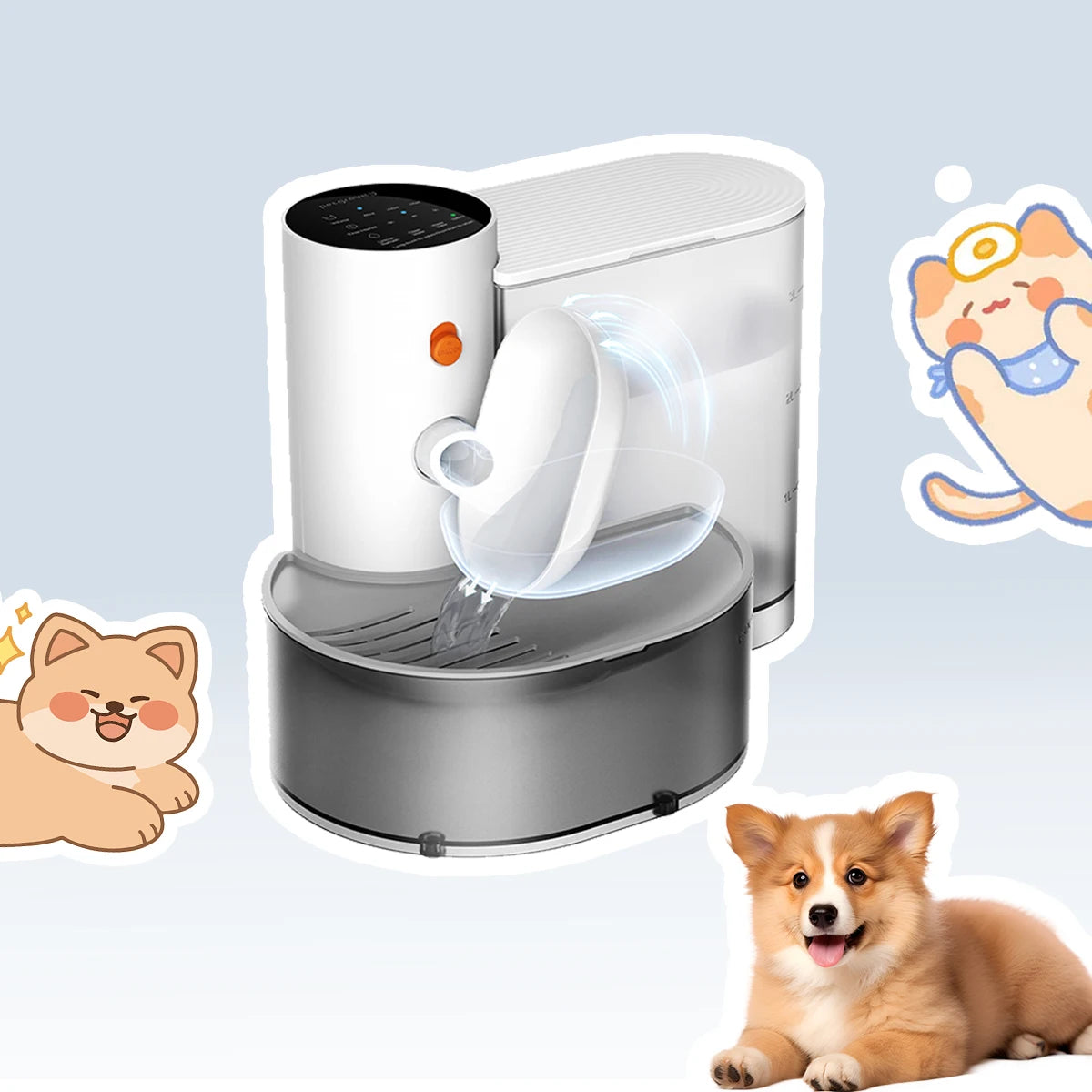 Pet water dispenser Dog and Cat Water Dispenser Dumping Cat Water Dispenser Running Water Charging Automatic Water Feeder
