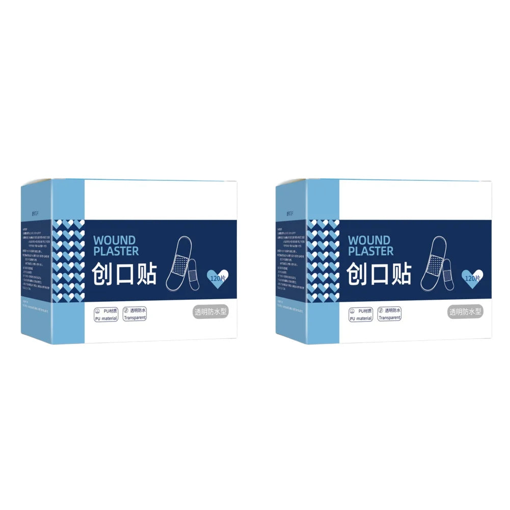 50/120pcs PU Transparent Waterproof Band Aid Adhesive Medical Strips Wound Plaster for Sports Bathing Protective First Aid