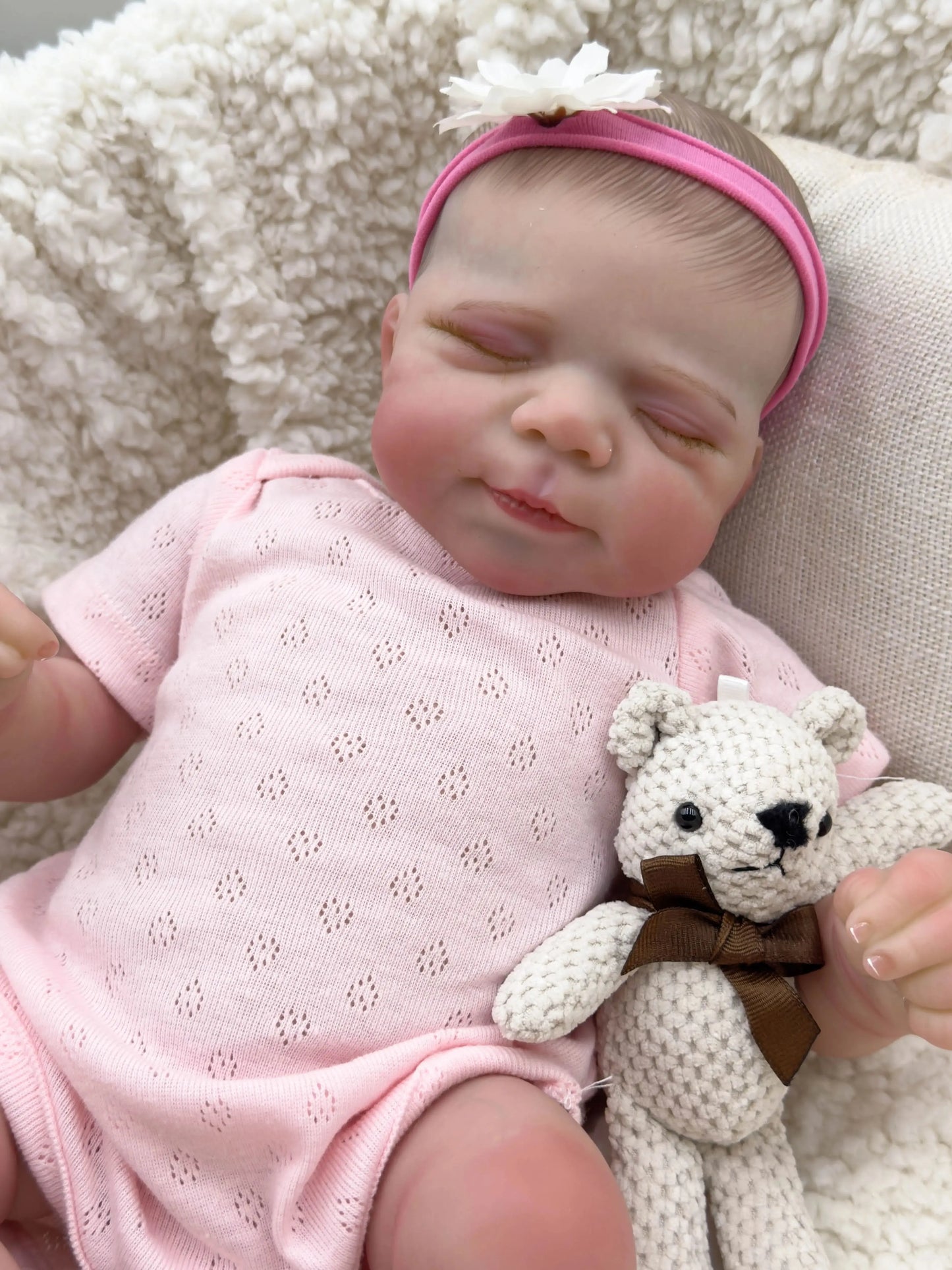 18inch Reborn Baby Girl Doll Pascale Soft Cuddly Body Hand Detailed 3D painting with Visible Veins Gifts for Girls Collectible
