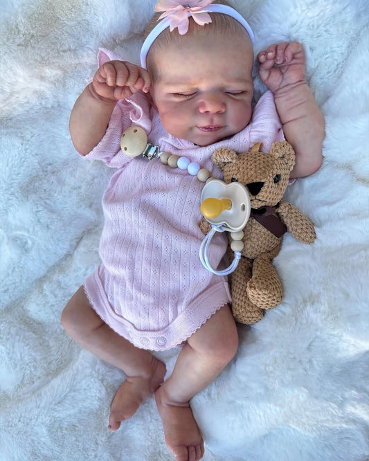 18inch Reborn Baby Girl Doll Pascale Soft Cuddly Body Hand Detailed 3D painting with Visible Veins Gifts for Girls Collectible