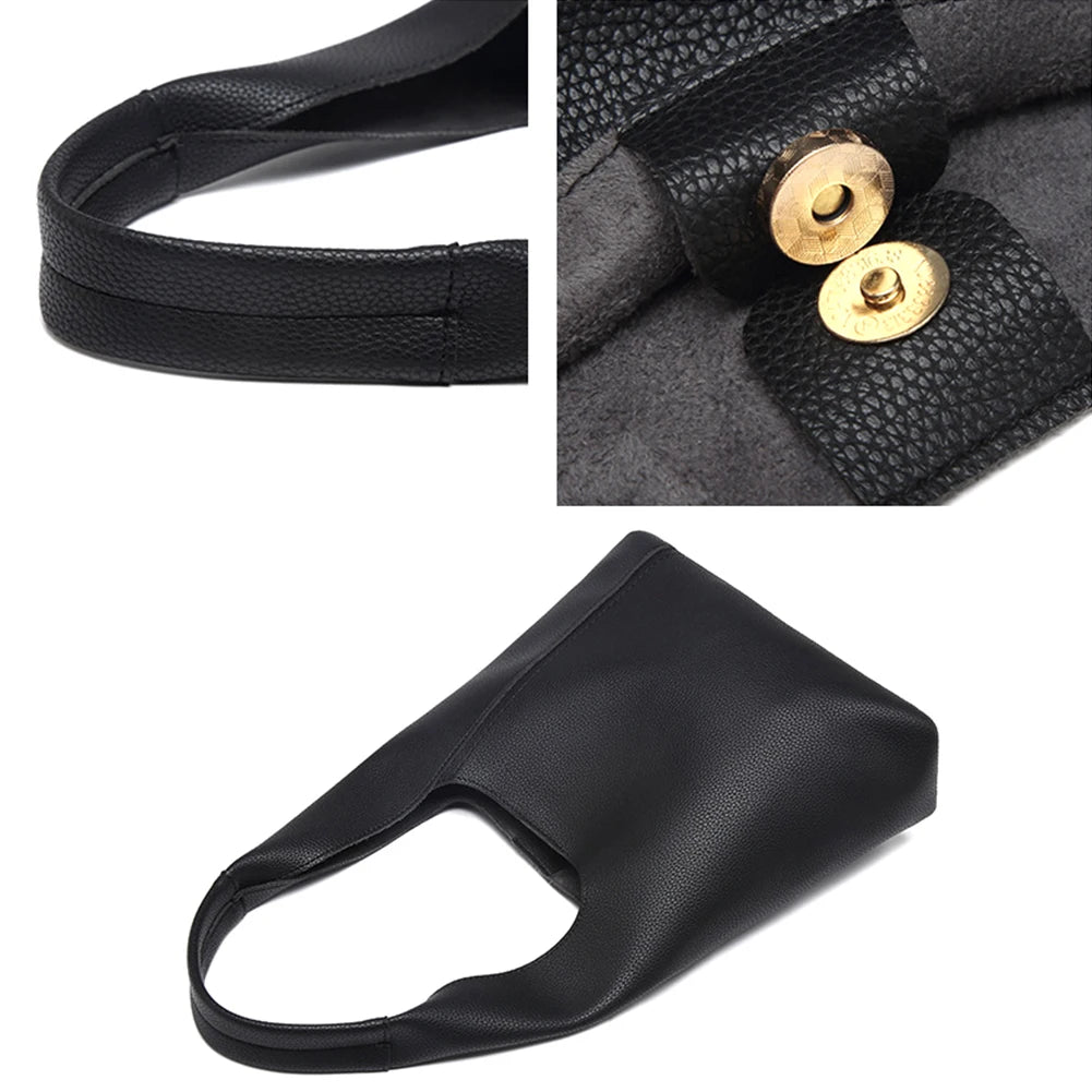 Shoulder Purse for Women Magnetic Closure Top Handle Handbag PU Leather Large Capacity Solid Hobo Bag for Work Travel