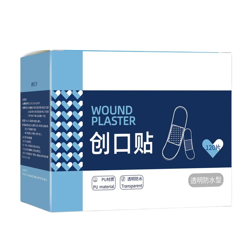 50/120pcs PU Transparent Waterproof Band Aid Adhesive Medical Strips Wound Plaster for Sports Bathing Protective First Aid