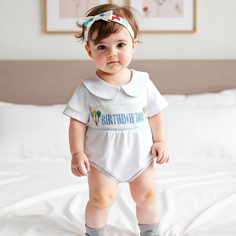 Toddler Girls Floral Print Rompers Summer Sleeveless Jumpsuits Infant Bodysuits Birthday Party Outfits with Bow Headband