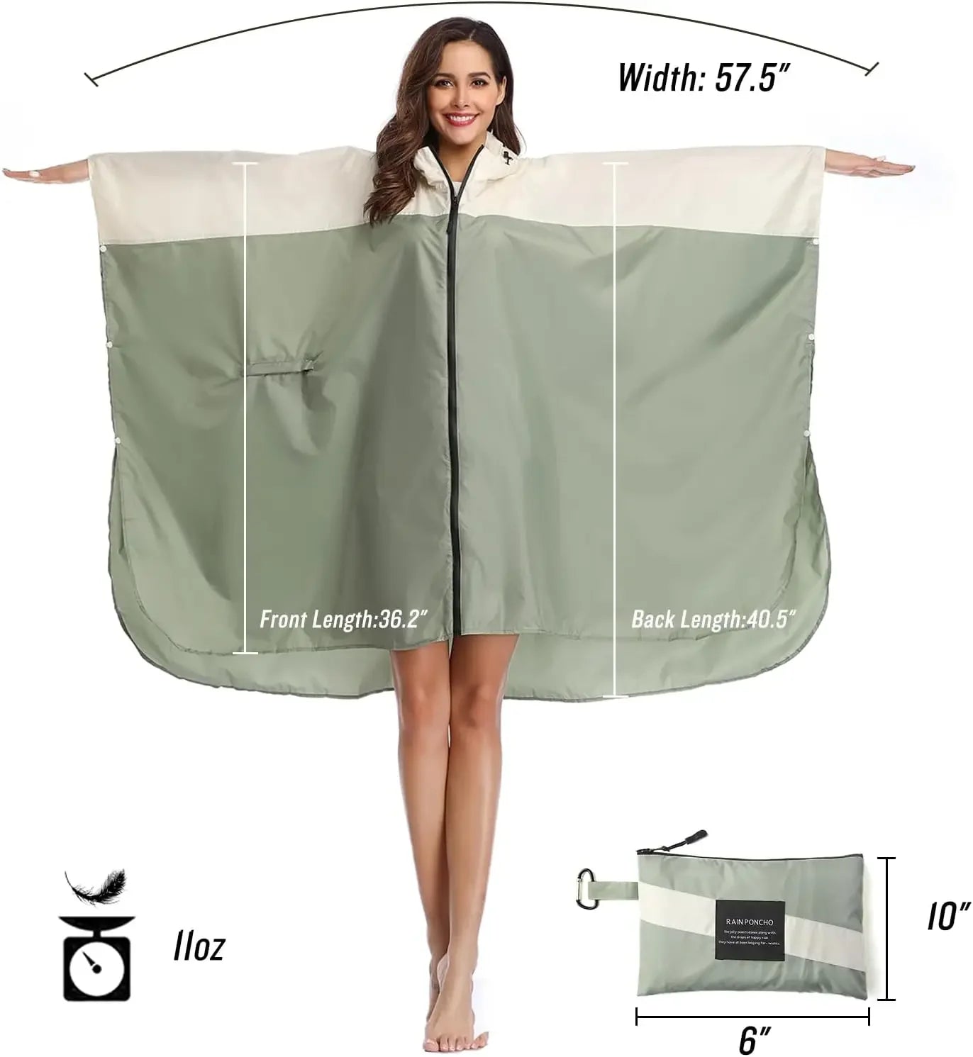 Men's and women's raincoats, hooded waterproof raincoats, suitable for adult women